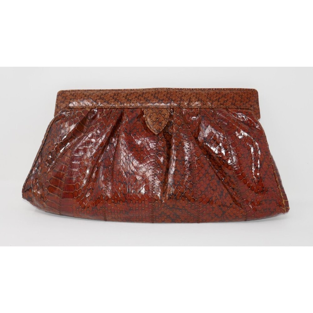 Susan Gail Genuine Snake Skin Convertible Clutch Purse Shoulder Bag Spain